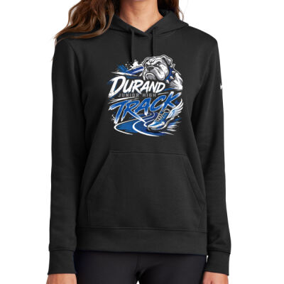 Durand JH Track 2026 - Women's Club Fleece Sleeve Swoosh Pullover Hoodie Thumbnail